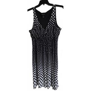 Lane Bryant Black and White Polka Dot Sleeveless Dress Size 14/16